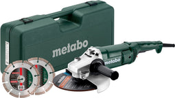 Metabo WE 2200-230 Haakse slijper set incl. 2 slijpschijven in koffer - 2200W - 230mm