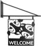 Metal Door Sign / Metalen Deurbord - Welcome - Chip And Dale - Disney Home Collectie