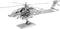 Metal Earth Modelbouw 3D AH64 Apache Helikopter - Metaal