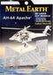 Metal Earth Modelbouw 3D AH64 Apache Helikopter - Metaal
