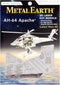 Metal Earth Modelbouw 3D AH64 Apache Helikopter - Metaal