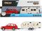 Metal Pull-back Auto met Caravan 1:48