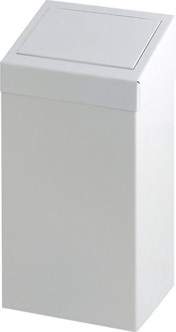 Metalen afvalbak met pushklep, 50 ltr
