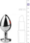 Metalen buttplug met hartje - zilverkleurig