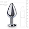 Metalen buttplug met hartje - zilverkleurig