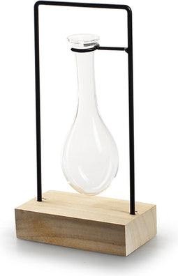 Metalen frame met fles 'erlen' 20,5x11x6 cm