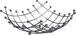 Metalen fruitmand/fruitschaal zwart vierkant 31 x 31 x 13 cm - Fruitschalen/fruitmanden - Basic model