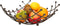 Metalen fruitmand/fruitschaal zwart vierkant 31 x 31 x 13 cm - Fruitschalen/fruitmanden - Basic model
