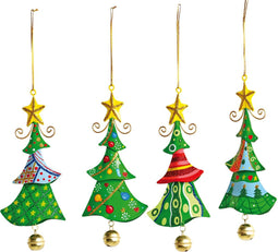 Metalen Kersthangers Kerstboom, 4st.