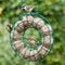 Metalen mezenbolhouder rond groen 25x7 cm