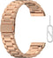 Metalen RVS Schakel Band Geschikt Voor Fitbit Versa 3, Sense - Rosé Gold