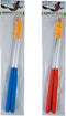 Metalen stokjes per 2 assorti blauw/fluor rood