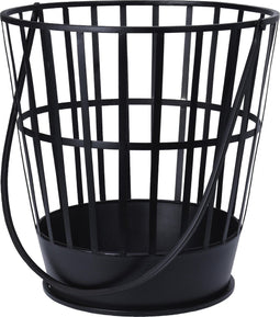 Metalen Vuurkorf met hengsel | Ø38 cm | Zwart