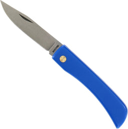 Metallo Zakmes - Inklapbaar - RVS Lemmet - Kunststof Heft - 75 mm - Blauw