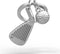 Metalmorphose Golf Club Sleutelhanger 3D Mat Zwart
