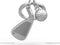 Metalmorphose Golf Club Sleutelhanger 3D Mat Zwart
