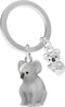Metalmorphose Koala familie Sleutelhanger 3D Metaal - Grijs