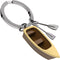 Metalmorphose Roeiboot Sleutelhanger Water Cadeau Accessoire - Goud / Bruin