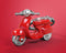 Metalmorphose Scooter Sleutelhanger Vespa Design Cadeau Accessoire- Rood / Zilver