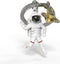 Metalmorphose sleutelhanger astronaut met saturnus