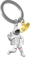 Metalmorphose sleutelhanger astronaut met saturnus