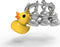 Metalmorphose - sleutelhanger familie eend - Geel
