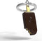 Metalmorphose sleutelhanger ijslolly bruin met goud