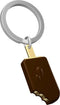 Metalmorphose sleutelhanger ijslolly bruin met goud