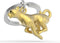 Metalmorphose sleutelhanger Leopard