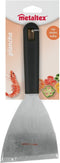 Metaltex - BBQ Spatel - Barbeque spatel - Plancha - 23.8 X 10 cm - Zwart & RVS