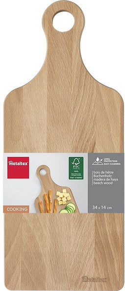 Metaltex Beukenhouten Plank met Greep 34x14 cm