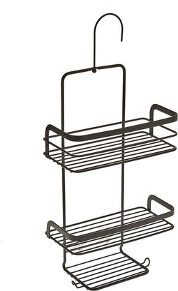 Metaltex - Doucherek met haak - Origin Line - 23 x 12 x 38/47 cm - zwart