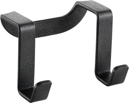 Metaltex - Dubbele haak - Handdoekhaak - Theedoekhouder - Handdoekrek - Inclusief beschermdoppen - Matzwart - 6x4cm