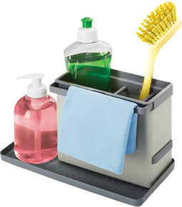 Metaltex - Gootsteen Organiser - Vaatdoekhouder - Tidy Tex - Verstelbaar - Verplaatsbaar - Voor zeep, spons, schoonmaakdoekjes en borstel - Video