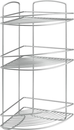 Metaltex - Hoekrek 3 etages - Onda - Voor badkamer of douche - Sterke coating - 22 x 22 x 53 cm - 5 jaar garantie