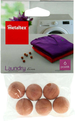 Metaltex Houten Mottenballen 6 Stuks