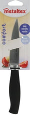 Metaltex - Keukenmes Comfort - 20 cm - Zwarte comfortabele greep - RVS Blad