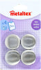 Metaltex Magneten 3,5 Cm Rvs Zilver 4 Stuks