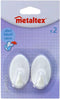 Metaltex Ophanghaak 7,3 X 4,6 Cm Wit 2 Stuks