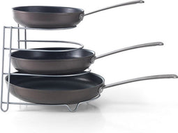 Metaltex - Pannenrek voor Keukenkast - Dekselhouder - Koekenpannen Houder - Zilvergrijs - Ruimtebesparend