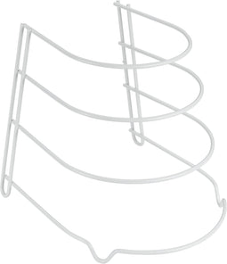 Metaltex - Pannenrek voor Keukenkast - Dekselhouder - Ruimtebesparend - 4 pannen - Wit - 3 jaar garantie