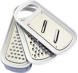 Metaltex - Rasp met Container - 3 in 1 - RVS