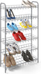 Metaltex - Schoenenrek 6 Lagen - Schoenkast voor 18 Paar Schoenen - Zilvergrijs - 64x23x104 cm