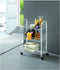 Metaltex - Siena Keukentrolley - Opbergtrolley - Serveerwagen - 3 manden - Op wielen - Opbergkar - Wit - 41x23x63 cm