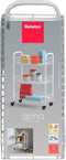 Metaltex - Siena Keukentrolley - Opbergtrolley - Serveerwagen - 3 manden - Op wielen - Opbergkar - Wit - 41x23x63 cm