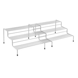 Metaltex - Uitschuifbaar Kruidenrek - 2-Delig - Verstelbare Breedte 28-55 cm - Anti-Slip - Kruiden Organizer