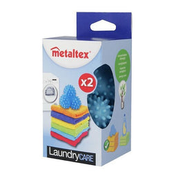 Metaltex Wasverzachters 7 X 7 X 7 Cm Pvc Blauw 2 Stuks