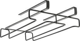 Metaltex - Wijnglazen rek - Ophangen zonder boren - 8 glazen - MyGlass - Zwart