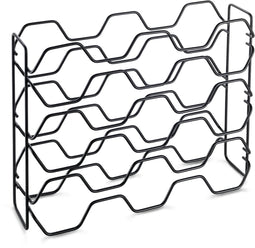 Metaltex - Wijnrek Hexagon - Flessenrek voor 15 flessen - Zwart - 43x12x34 cm