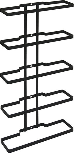 Metaltex - Wine Wall - Flessenhouder voor 5 flessen - Aan de muur - Zwart